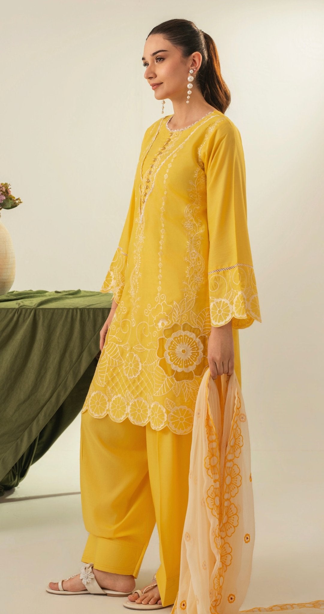 NURAY EMBROIDED 3 PC - Noor - e - Ujala