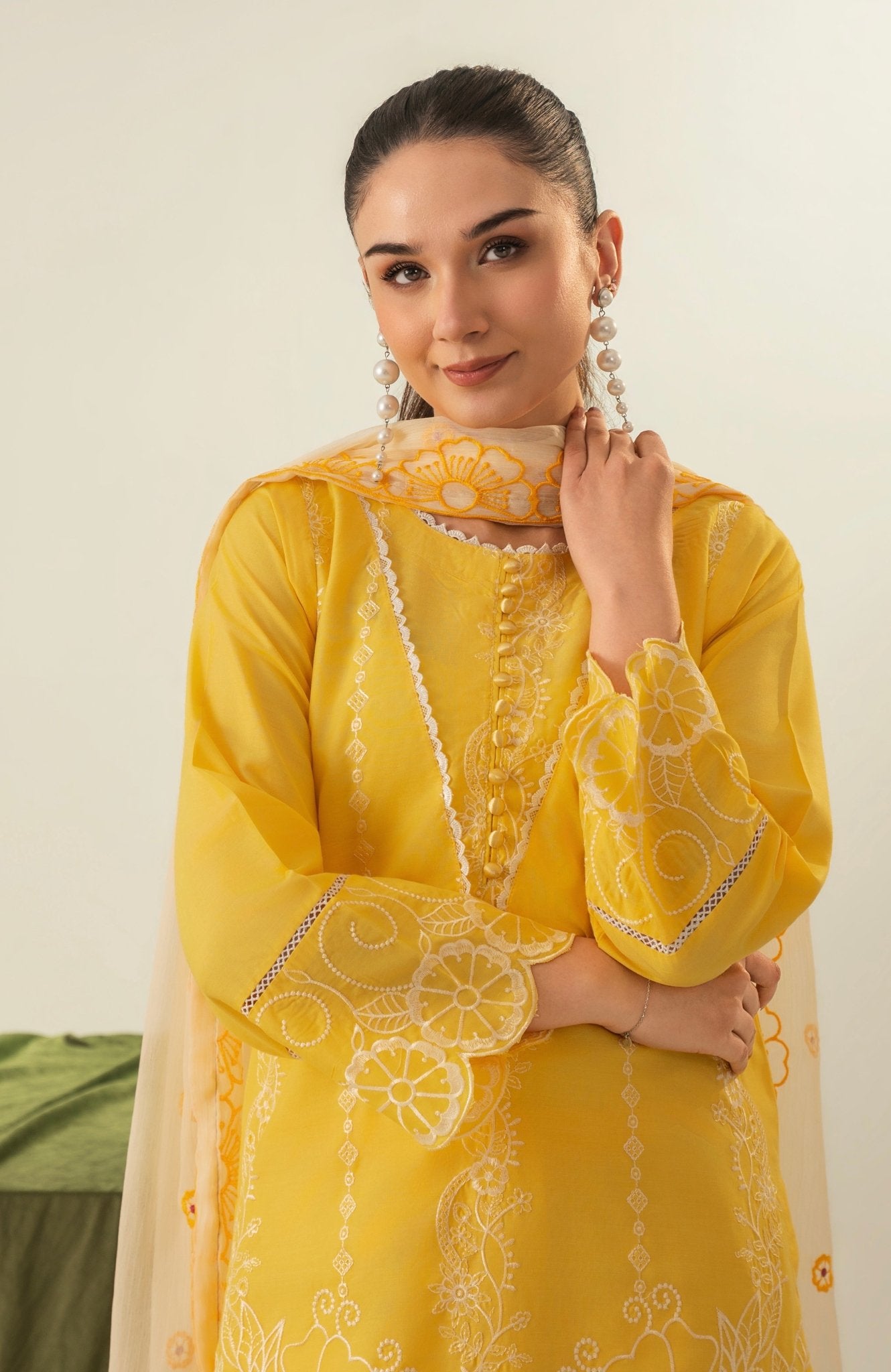NURAY EMBROIDED 3 PC - Noor - e - Ujala