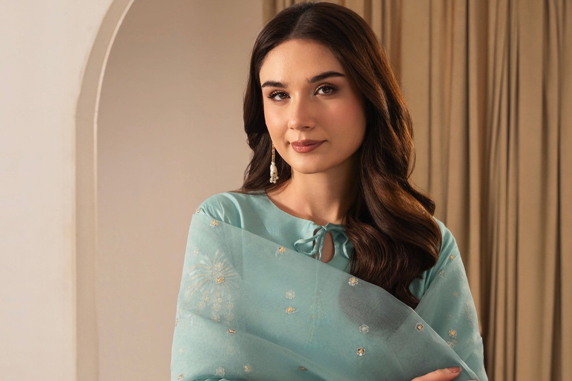 ASHNA EMBROIDED 3 PC - Noor - e - Ujala