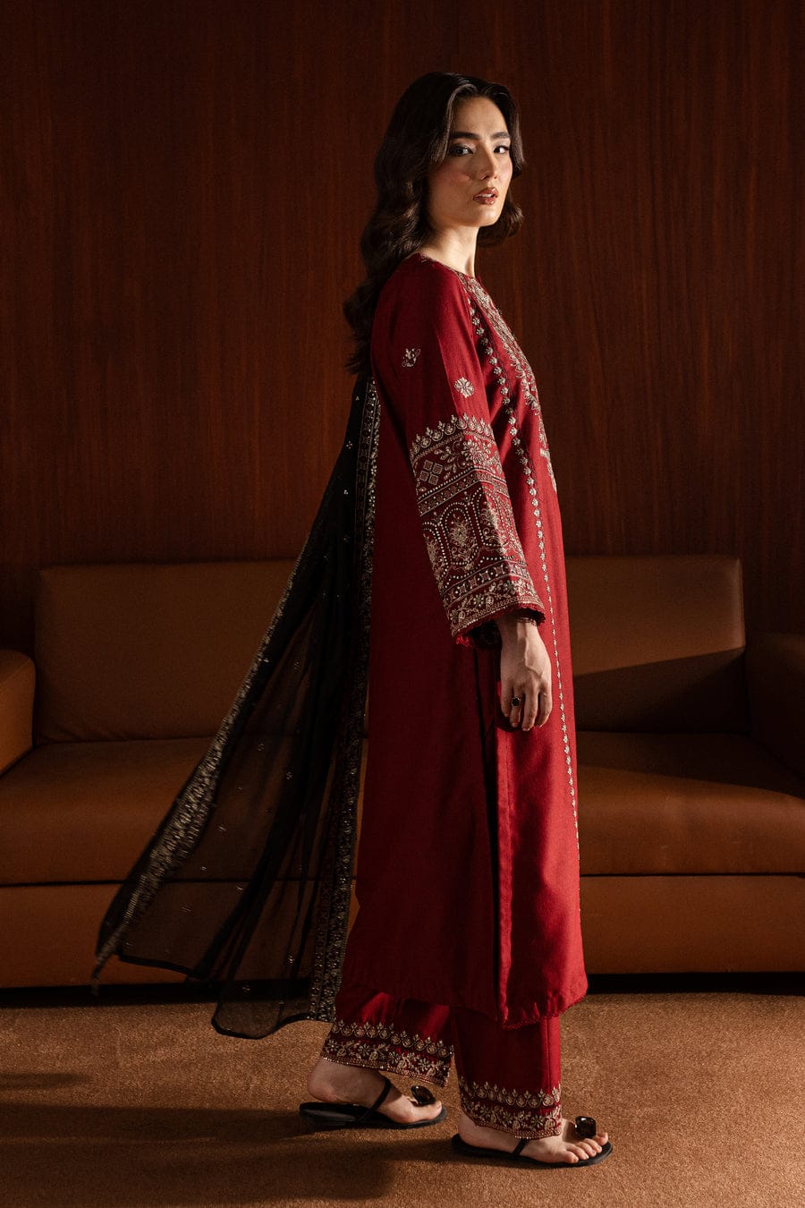 Emerald PRET 3PC - Embroidered - Noor - e - Ujala