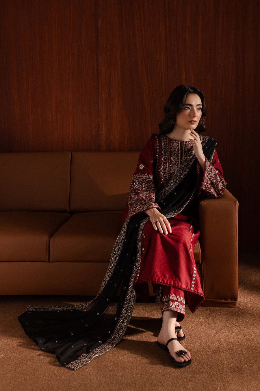 Emerald PRET 3PC - Embroidered - Noor - e - Ujala
