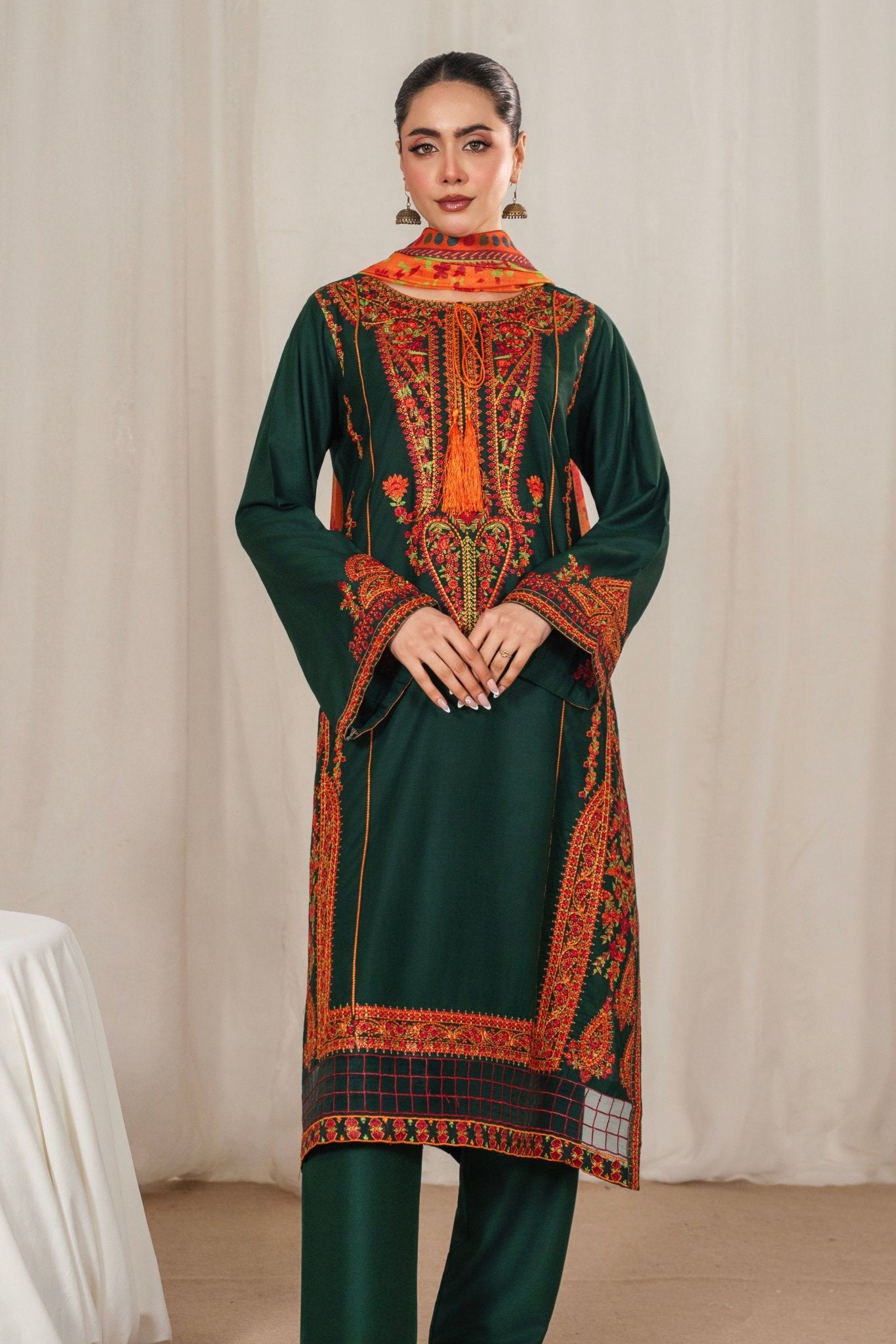 RANYA EMBROIDED 3 PC - Noor - e - Ujala