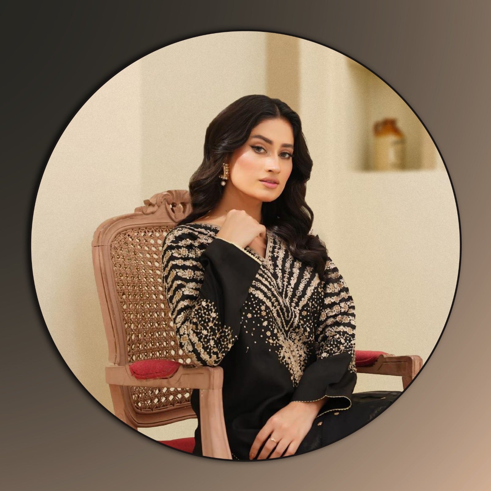 Black Miracle Embroided 3 pc - Noor - e - Ujala