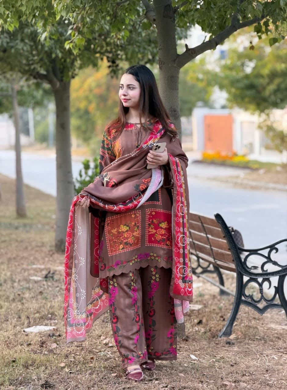 JANNAN PRINTED 3 PC - Noor - e - Ujala