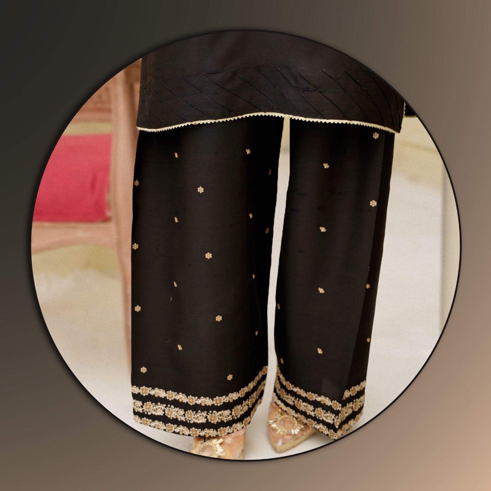 Black Miracle Embroided 3 pc - Noor - e - Ujala