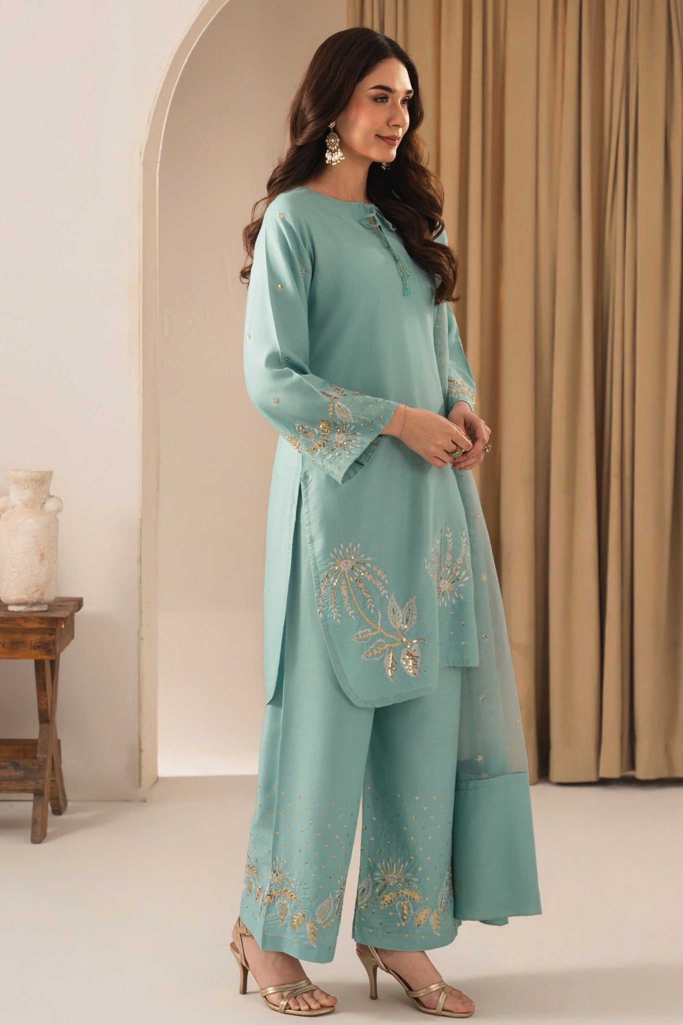 ASHNA EMBROIDED 3 PC - Noor - e - Ujala