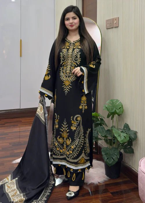 GRANY EMBROIDED 3 0PC - Noor - e - Ujala