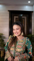 SAGE GREEN Embroided 3 pc - Noor - e - Ujala