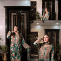 SAGE GREEN Embroided 3 pc - Noor - e - Ujala