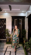 SAGE GREEN Embroided 3 pc - Noor - e - Ujala