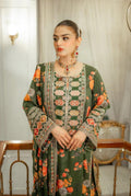 SAGE GREEN Embroided 3 pc - Noor - e - Ujala